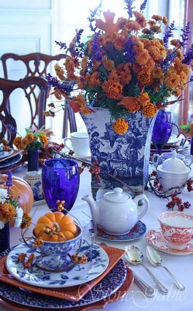 Flowers Blue Orange Table Settings 47 Ideas Orange Table Beautiful