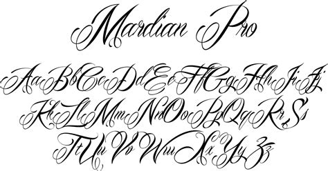 Mardian Pro Cursive Tattoo Letters Best Tattoo Fonts Calligraphy