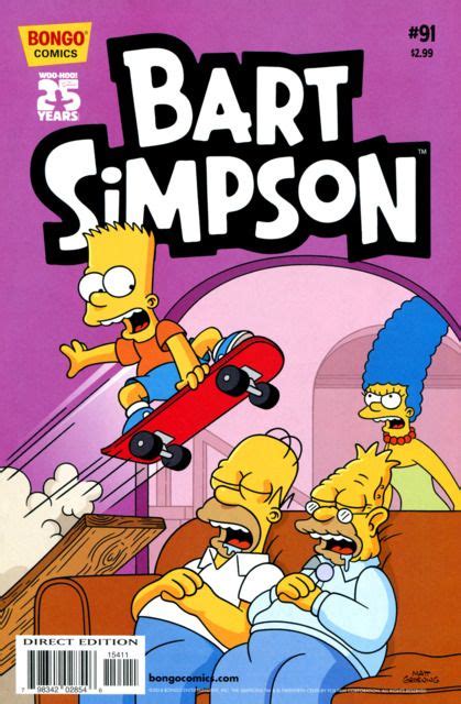 Front Cover Bart Is Riding On A Skateboard When He Can Fly Moving Homer And Abe Afterwards