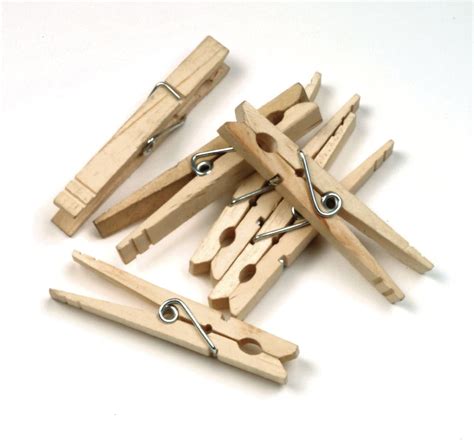 100 Pcs Wood Clothespins Wooden Laundry Clothes Pins Large Spring Regular Size Home