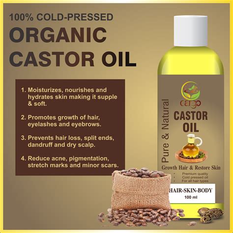 Buy Cargo Cold Pressed Castor Oil For Skin Body And Hair Oil 300ml Online ₹375 From Shopclues