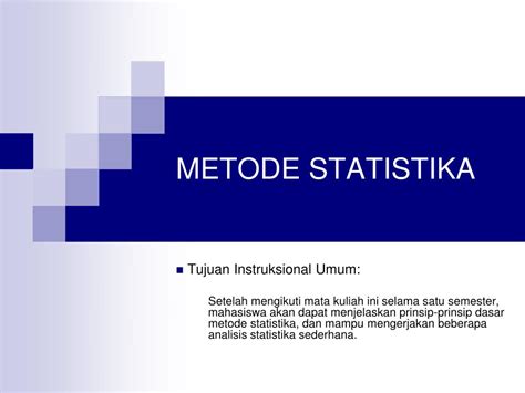 PPT METODE STATISTIKA PowerPoint Presentation Free Download ID