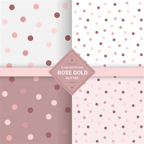 Rose Gold Glitter Seamless Pattern On Pastel Background Polka Dot Background For T Wrap And