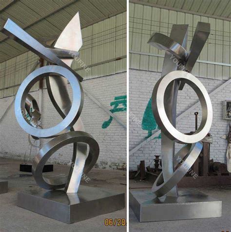 Modern Urban Abstract Stainless Steel Metal Sculptures For Sale Css 38