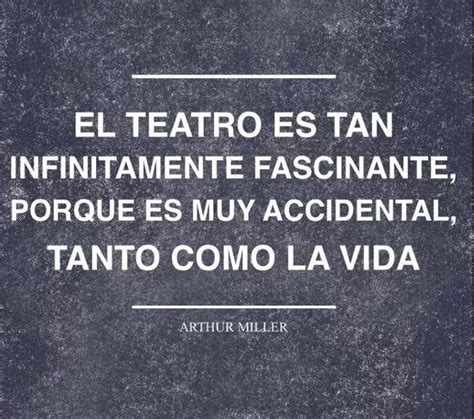 El Teatro Arthur Miller Frases Teatro Actuacion Teatro Dia Del Teatro