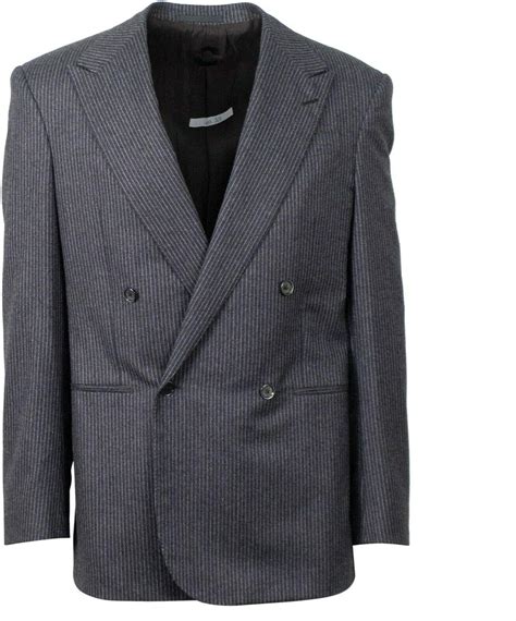 Caruso Gray Pinstriped Double Breasted Wool Sport Coat At Amazon Mens