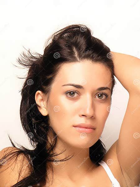 Joung Beautiful Woman Face Stock Image Image Of Close 1580063