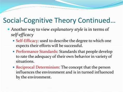 Ppt Social Cognitive Theory Powerpoint Presentation Id2091527