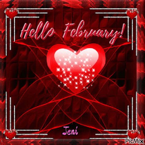 Romantic Heart Hello February  Pictures Photos And Images For