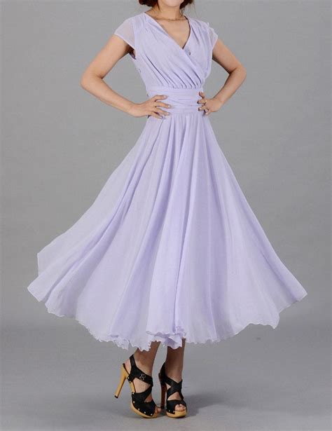 My Chiffon Style Light Purple Dress D14167 By Backnear On Etsy 10000