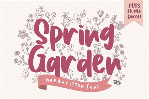 Spring Garden Handwritten Font Stunning Display Fonts Creative Market