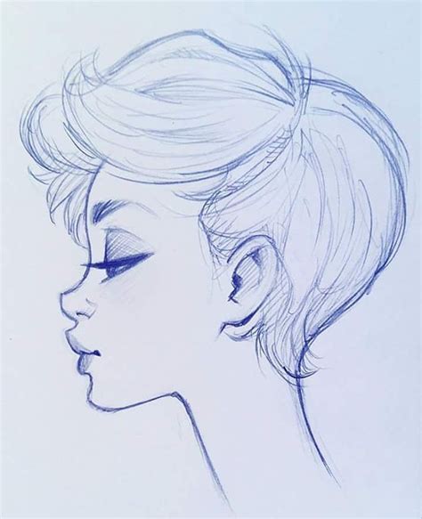 Woman Side Profile Drawing At Getdrawings Free Download