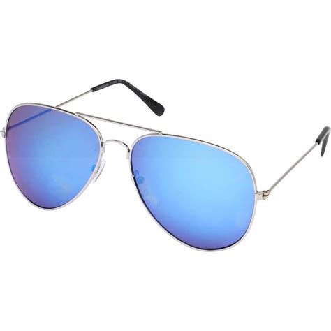 Buy 7x Womens Aviator Blue Tint Sunglasses Silver Blue