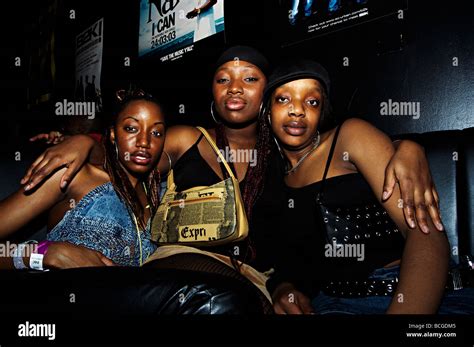 A Group Of Black Women In A Weekender Nightclub In Birmingham Posing