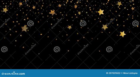 Abstract Star Of Confetti Falling Starry Background Stock Illustration