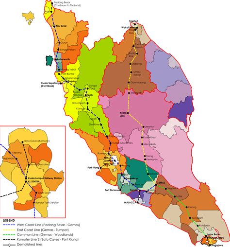 Malaysia Railway Map