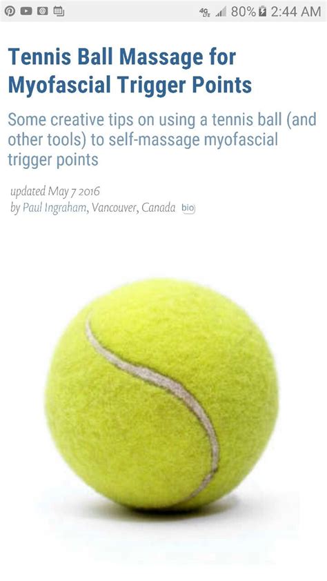 Tennis Ball Massage For Myofascial Trigger Points Tennis Ball Tennis Ball Massage Tennis