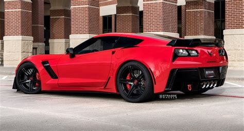 Torch Red C7 Corvette Z06 Looks Great On 20 Inch Black Alloys
