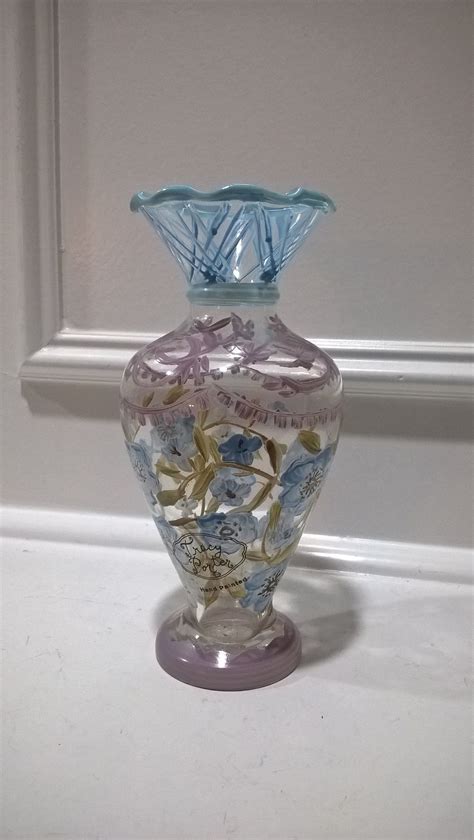 Hand Painted Art Glass Vase Made By Artist Tracy Porter Etsy Art