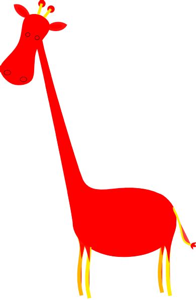 Red Giraffe Clip Art At Vector Clip Art Online Royalty