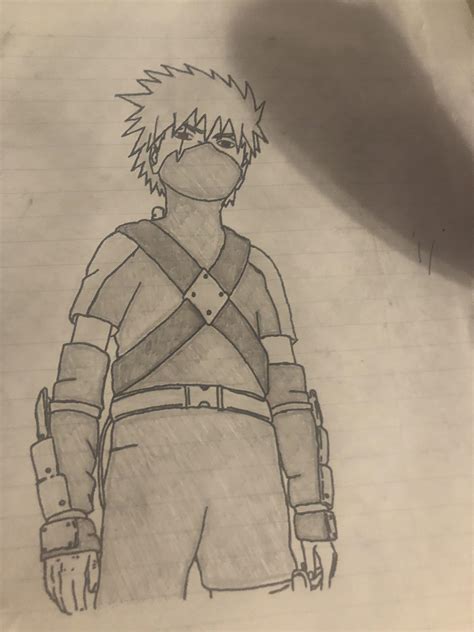 Drawing Of Kid Kakashi I Know The Sharringan Is On The