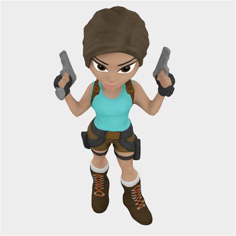 Lara Croft Cartoon 3d模型 45 Wrl Stl Unknown Obj Max Fbx Blend