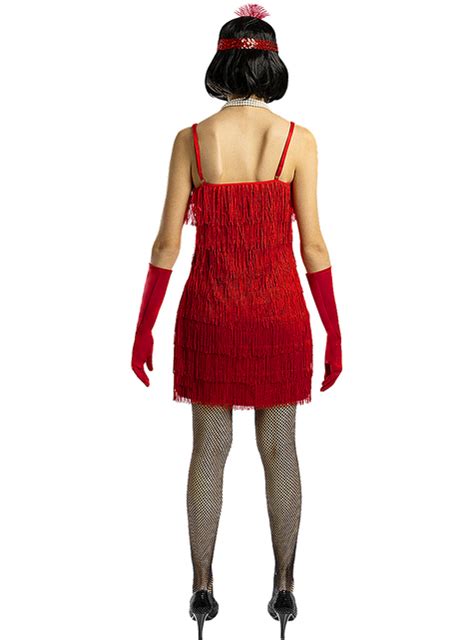 charleston kostüm rot für damen 24h versand funidelia