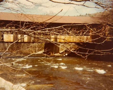 Bartlett Covered Bridge In Bartlett New Hampshire Spanning Saco River