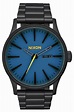 Nixon The Sentry SS Uhr (all black seaport blue) kaufen bei skatedeluxe