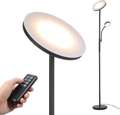 Led Uplighter Floor Lamps Dimmable Rotatable 2 Lights For Living Room
