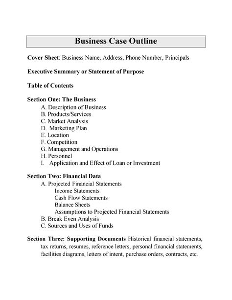 30 Simple Business Case Templates And Examples Templatelab