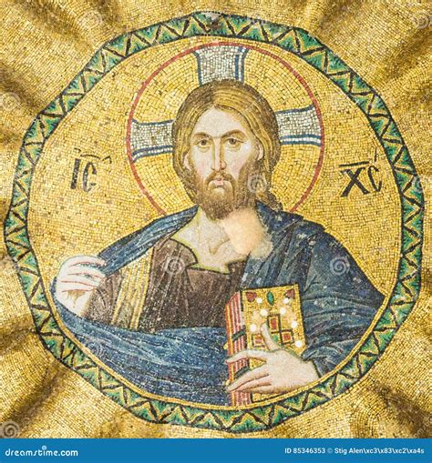 Byzantijns Mozaïek Van Jesus Christ Stock Afbeelding Image of