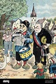Caricature représentant Georges Clemenceau et Émile Combes faisant ...