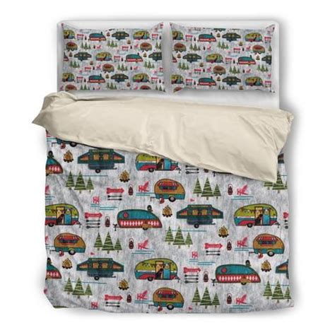 Intex kids travel bed set home indoor outdoor camping hiking backpacking picnic. FESTIVE CAMPER BEDDING SET | Camper beds, Camper decor, Camper