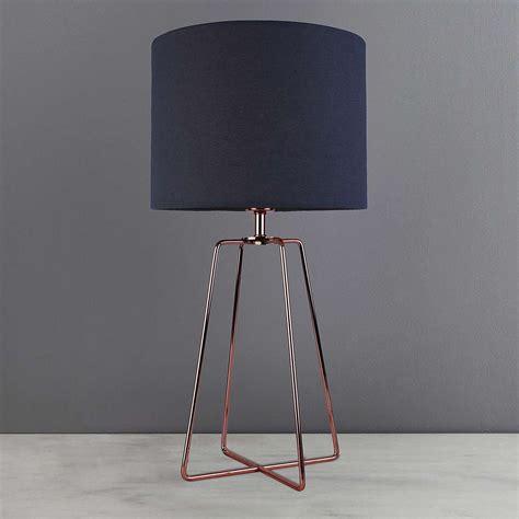 Hester Wire Base Table Lamp Copper Dunelm Table Lamps Living Room Lamps Living Room Living