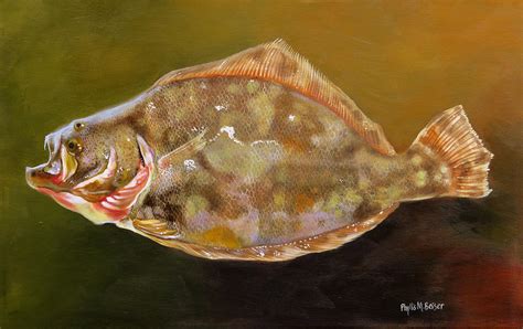 Colorful Flounder Painting By Phyllis Beiser Fine Art America