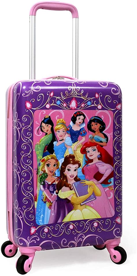 最新の激安 特別価格ful Disney Princess Badges Rolling Suitcase Hardside Travel