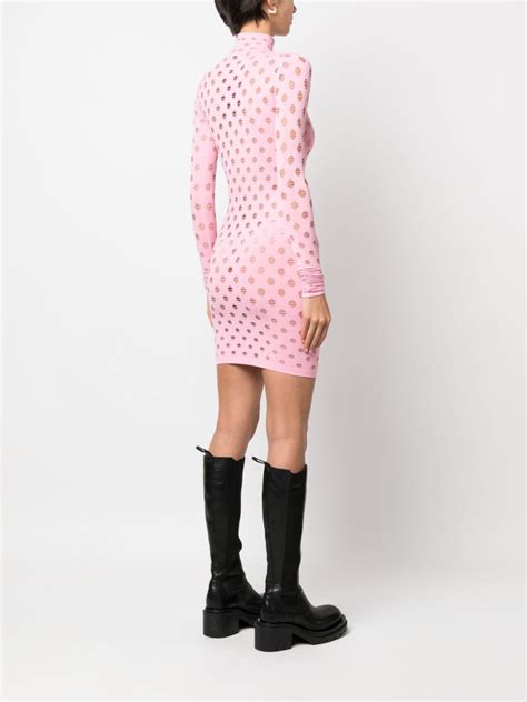 Maisie Wilen Long Sleeved Perforated Mini Dress Farfetch