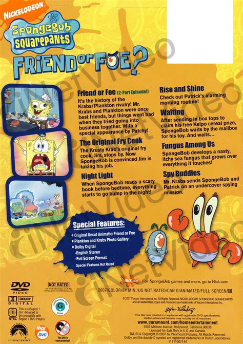 Spongebob Squarepants Friend Or Foe New Dvd 97368508446 Ebay