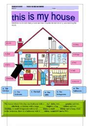 This list shows the most popular words used in uk house names with the. this is my house - ESL worksheet by beacantabria