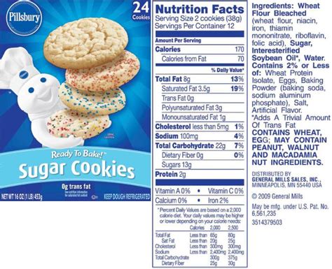 How long would it take to burn off 85 calories of pillsbury ready to bake! Pillsbury Sugar Cookies Nutrition / Chewy Sugar Cookies ...