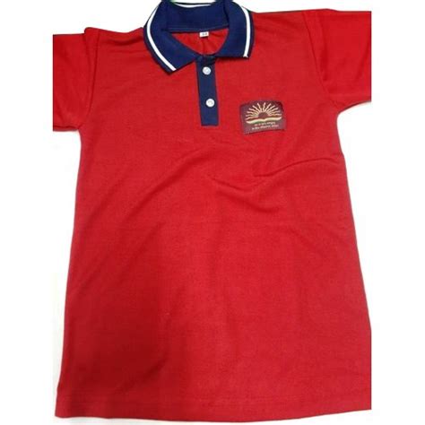 Cotton Red School T Shirt At Rs 200piece In Madurai Id 21462960048