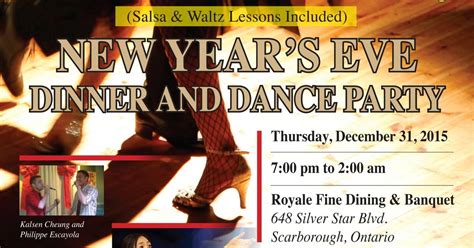 But, this year, however, the new year's. New Year's Eve Dinner Dance Toronto 2016 ,salsa, latin, ballroom, disco music & dancing