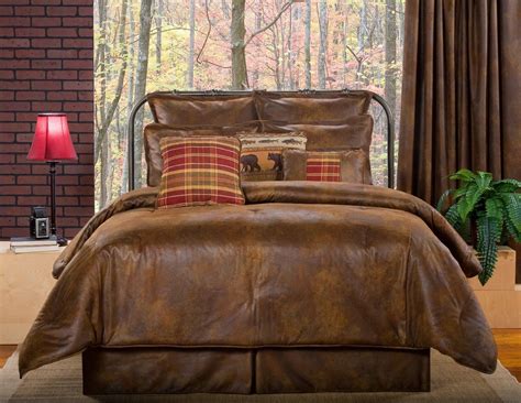 Top sellers most popular price low to high price high to low top rated products. Brown Faux Leather Western Rustic Cabin Lodge Comforter ...