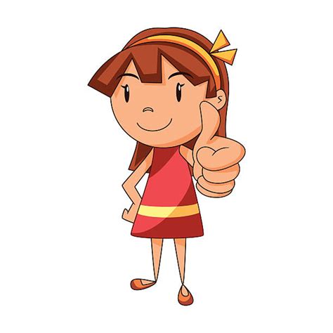 Happy Girl Thumbs Up Illustrations Royalty Free Vector Graphics And Clip