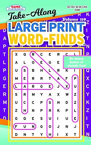 Take Along Large Print Word Find Puzzle Book Word Search Volume 119