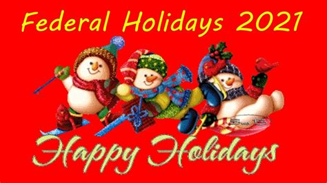 Federal Holidays 2021 List Of 2021 Federal Holidays In United States