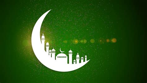 Marhaban ya ramadhan ramadan kareem greeting with mosque. Islamic Ramadan in White Moon Stock Footage Video (100% ...