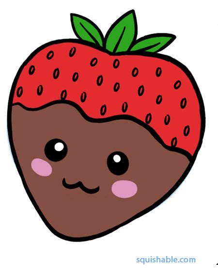 squishable chocolate strawberry doodles kawaii kawaii desenhos fofos coisas simples para