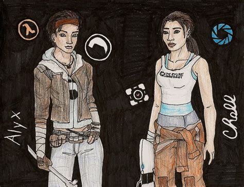 Alyx And Chell From Half Life 2 And Portal